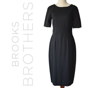 Brooks Brothers: Half Sleeve, Scoop Neck, Sheath Dress - Size 4